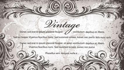 Classic hand-painted pattern 02-- vector material