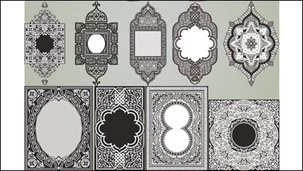 Delicate pattern corners - vector