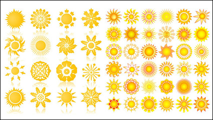 Sun graphics icon vector material