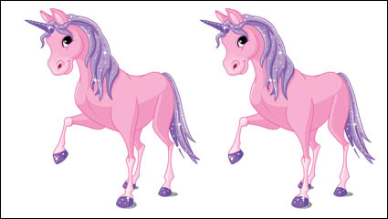 Cute cartoon pony 01 - vector