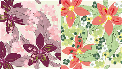 Pretty flower background vector material 