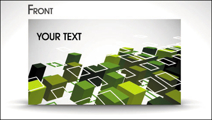 Dynamic gorgeous card background 05 - vector material