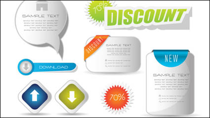 Exquisite label card 03 - vector material