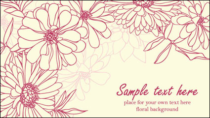 Beautiful flowers background 03 - vector material