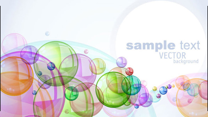 Colorful bubbles background 03 - vector material