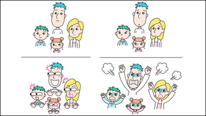 Emotions of a family of four - vector material