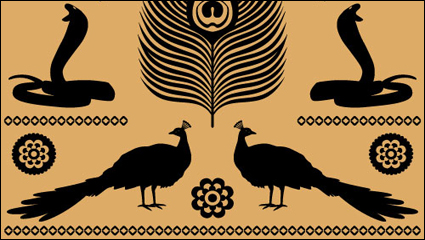 Egyptian totem textures 05 - Vector