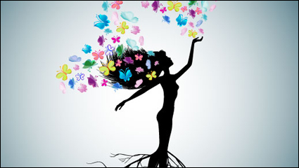 Stitching tree illustrator 01 - vector material