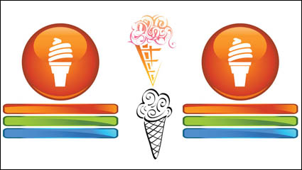 Cartoon ice cream 02 - vector material