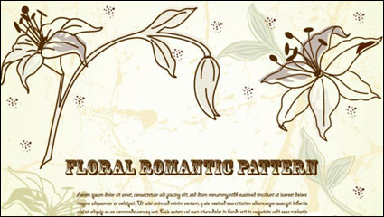 Line art pattern background 02 - vector material