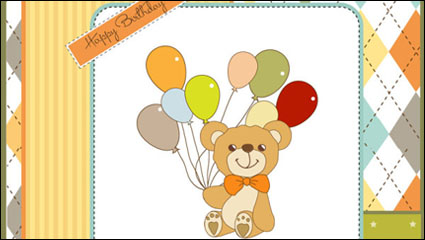 Cute cartoon background 01 - vector material