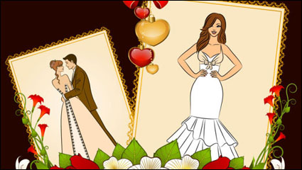 Wedding postcards 05 - vector material