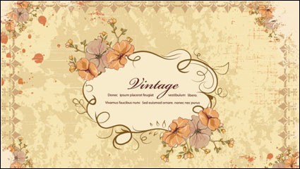 Retro pattern background 01 - vector material