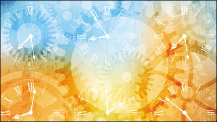 Gorgeous silhouette background 05 - vector material