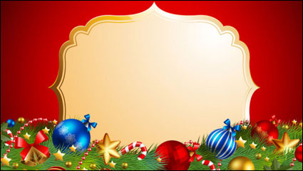 Beautiful Christmas background 01 - vector material