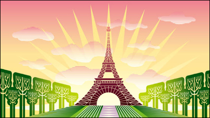 Cartoon landmark 02 - vector material