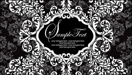 Black and white patterns 03 - vector material