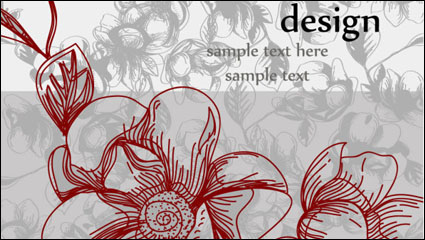 The retro line draft of pattern 01 - vector material