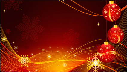 Beautiful Christmas ball background 02 - vector material