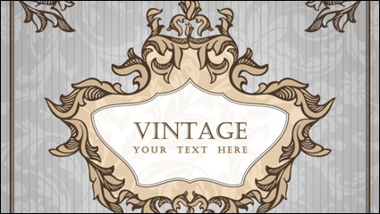 European-style lace pattern 04 - vector material