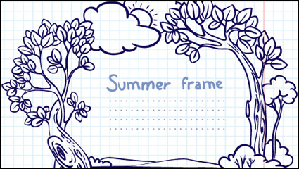 Hand-drawn cartoon lace 02 - vector material