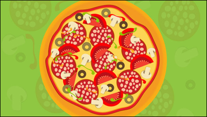 Pizza illustrator 02 - vector material