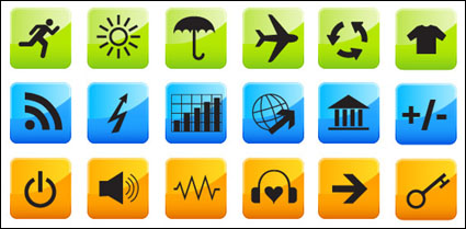 Crystal icon style vector graphics simple material