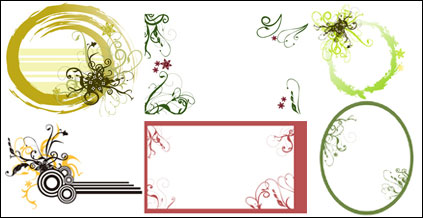 Lace trend of the ink pattern vector material