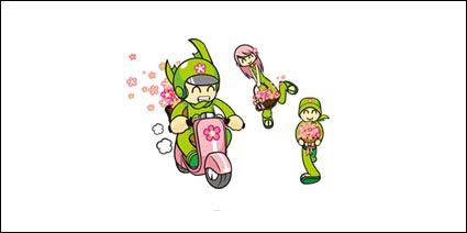 People Vector material florist