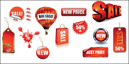 Label, tag, half price, Strawberry Vector