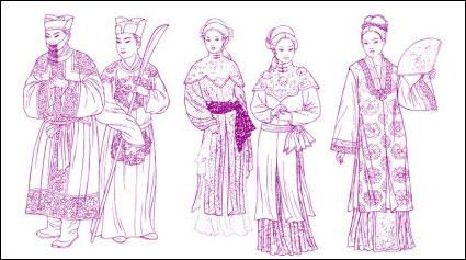 Traditional Chinese attire Vector