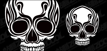 Skulls totem vector material