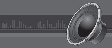 Stereo speakers vector material