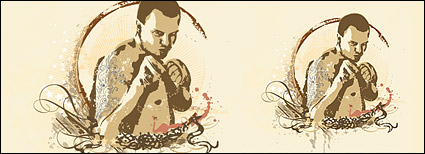 Boxing posture figures