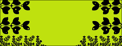 Cartoon style leaves and flowers