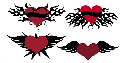 With the heart-shaped wings