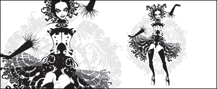 Women and pattern vector-1