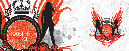 Women and pattern vector-6
