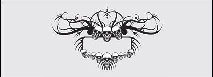 Skulls with the pattern vector material